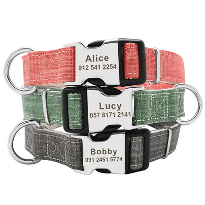 Personalized Nylon Pet Dog Tag Collar